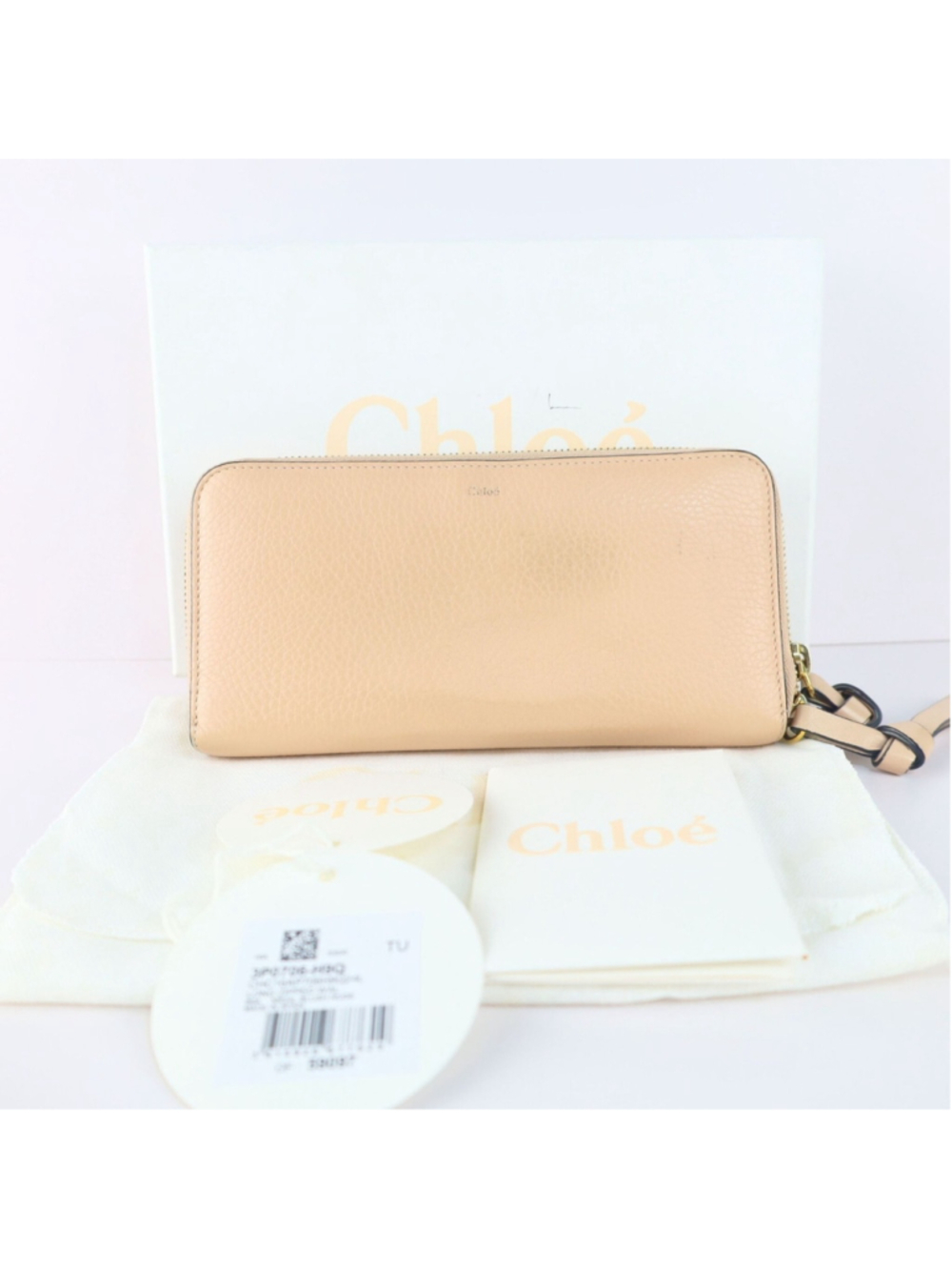Chloe Alphabet Long Wallet For Women Beige NeutralLeather & Gold tone Hardware - Picture 15 of 16